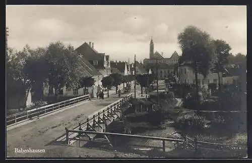 AK Babenhausen / Schwaben, Blick über die Brücke
