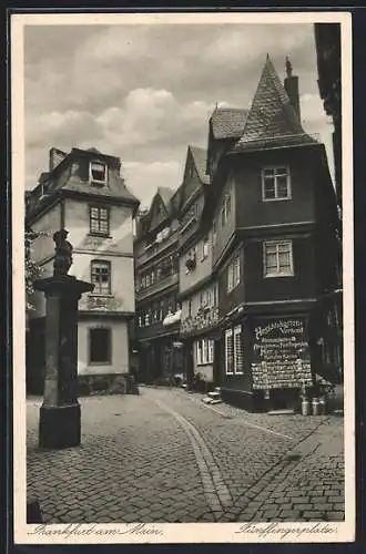 AK Alt-Frankfurt, Gasthaus Zur wilden Frau am Fünffingerplatz
