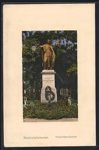 AK Kirchheimbolanden, Blick auf das Freischaaren-Denkmal