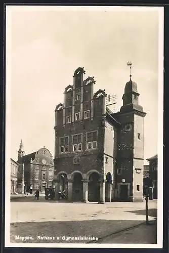 AK Meppen, Gymnasialkirche und Rathaus