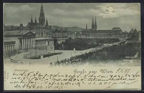 Mondschein-AK Wien, Franzensring mit Parlament