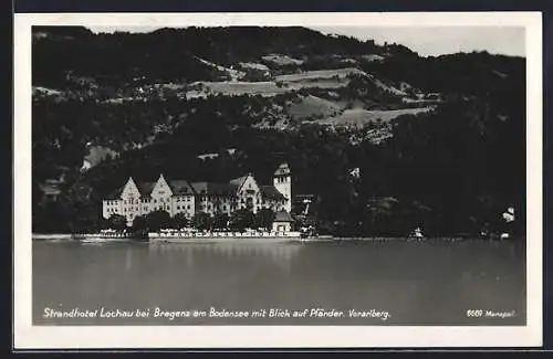 AK Lochau bei Bregenz am Bodensee, Strandhotel mit Pfänder