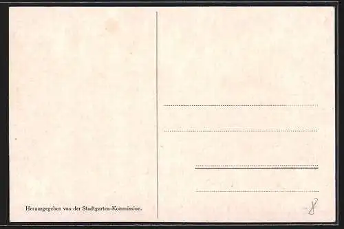 AK Karlsruhe, Stadtgarten, Rosengartenbrunnen