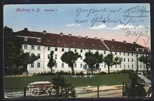 AK Neuburg / Donau, Partie an der Kaserne I.