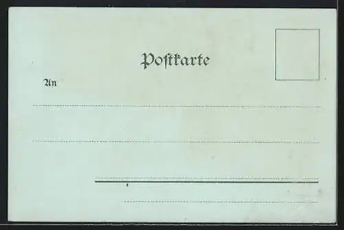 Mondschein-Lithographie Mannheim, Planken, Schiller-Denkmal, Jesuitenkirche