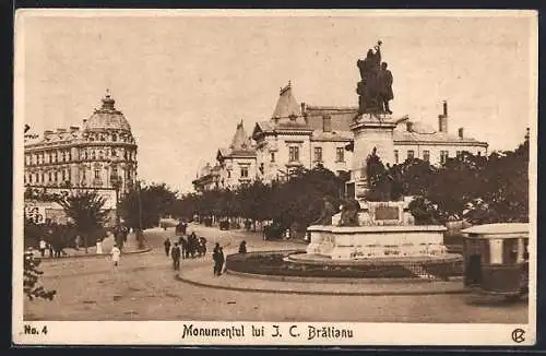 AK Bucuresti, Monumentul lui J.C. Bratianu