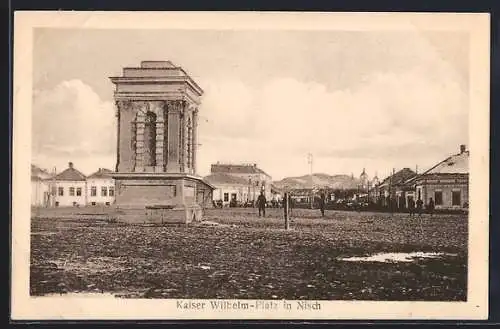 AK Nisch, Kaiser Wilhelm-Platz mit Ortspanorama