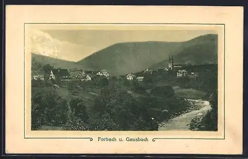 AK Forbach, Ansicht mit Gausbach