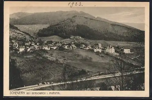 AK Scheuern bei Gernsbach, Ortsansicht aus der Vogelschau