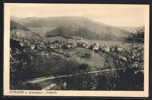 AK Scheuern / Murgtal, Generalansicht mit Villenkolonie