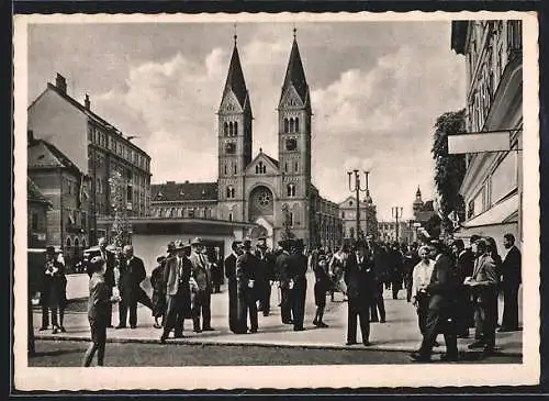 AK Maribor / Marburg, Tegethofstrasse mit Kirche