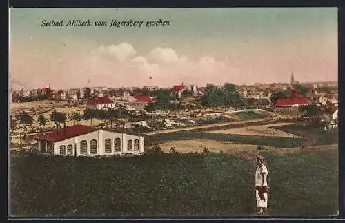 AK Ahlbeck / Seebad, Ansicht vom Jägersberg aus