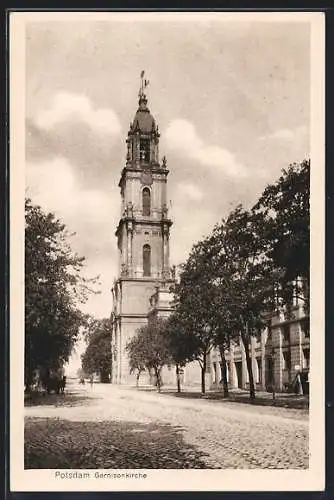 AK Potsdam, Strassenpartie an der Garnisonkirche