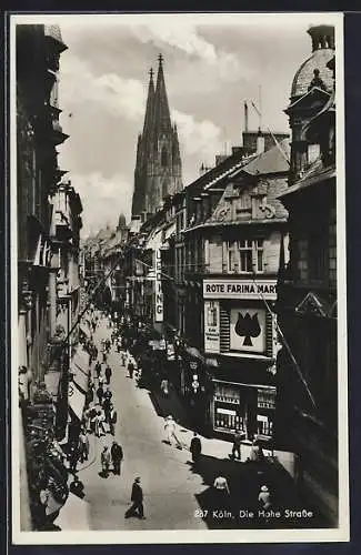 AK Köln, Hohe Strasse mit Geschäften