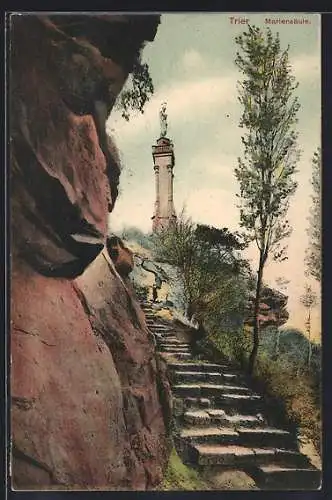 AK Trier, Blick auf die Mariensäule