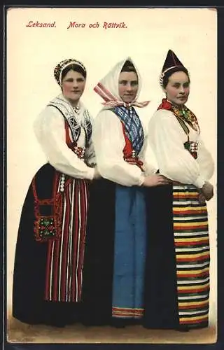 AK Leksand, Mora och Rättvik, Frauen in schwedischer Tracht