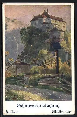 Künstler-AK E.F. Hofecker: Kufstein, Festung Geroldseck