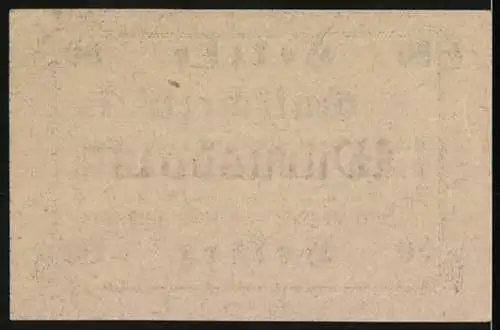 Notgeld Würnsdorf 1920, 50 Heller, Gutscheintext mit Einlösebedingungen