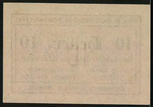 Notgeld Würnsdorf 1920, 10 Heller, Gutschein der Gemeinde mit Gültigkeit bis 31. Dezember 1920