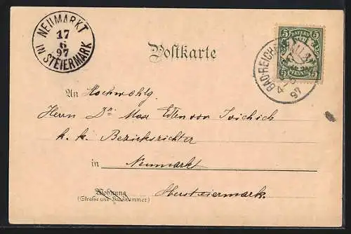 Lithographie Bad Reichenhall, Thumsee, Brunnenkapelle, Colonnade