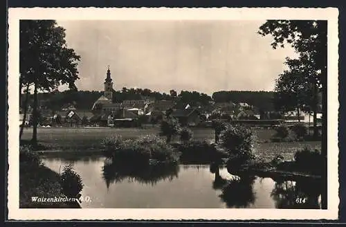 AK Waizenkirchen, idyllischer Blick zum Ort