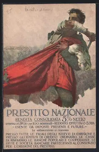 AK Prestito Nazionale, Rendita Consolidata 5% Netto, Kriegsanleihe
