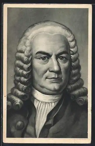 AK Johann Sebastian Bach, Portrait des Komponisten