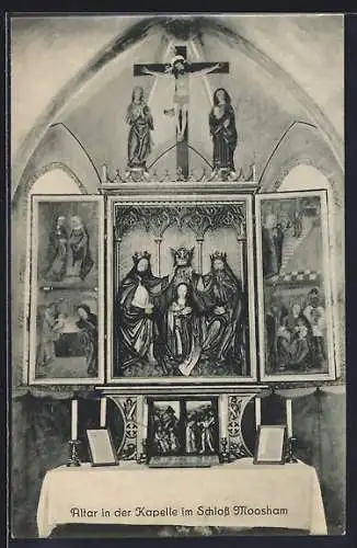 AK Salzburg, Altar in der Kapelle im Schloss Moosham