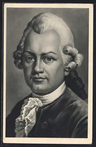 AK Dichter Gotthold Ephraim Lessing im Portrait