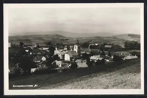 AK Hochneukirchen, Blick auf den Ort mit der Kirche