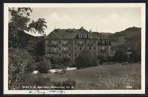 AK Hinterbrühl, Hotel F. M. Radetzky mit Anlagen