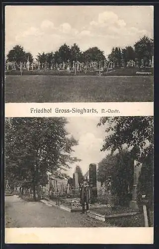 AK Gross-Siegharts /N.-Oestr., Friedhof, Gräber