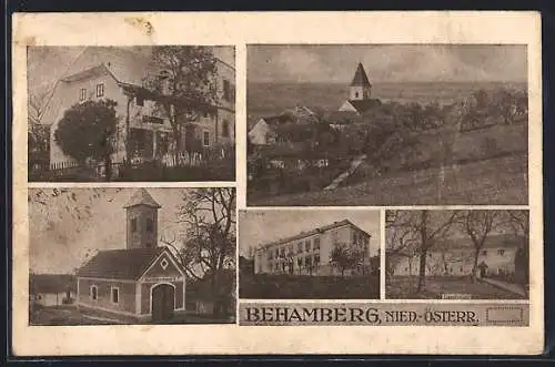 AK Behamberg, Gasthaus, Spritzenhaus, Schule und Kirche