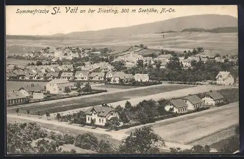 AK St. Veit an der Triesting, Ortsansicht aus der Vogelschau