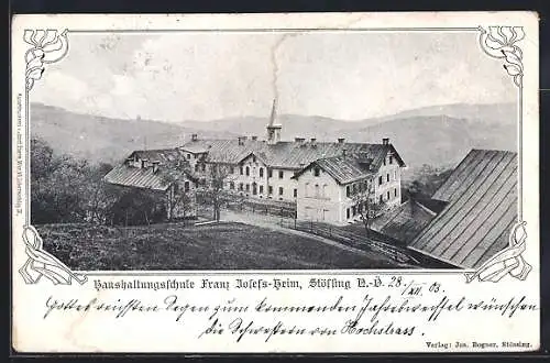 AK Stössing, Haushaltungsschule Franz Josefs-Heim aus der Vogelschau