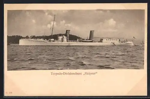 AK Torpedo-Divisionsboot Sleipner vor der Küste