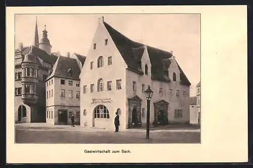 AK Leipzig, Inter. Baufachausstellung 1913, Gastwirtschaft zum Sack