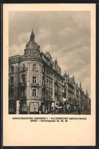 AK Graz, Allgemeine Assekuranz, Herrengasse 24, 26, 28