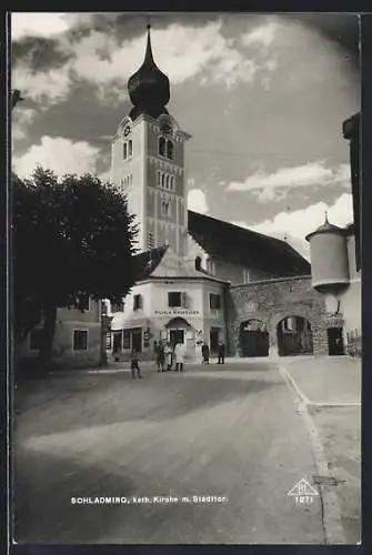 AK Schladming, Kath. Kirche m. Stadttor