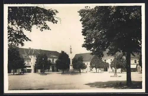 AK Fürstenfeld, Hauptplatz mit Mariensäule