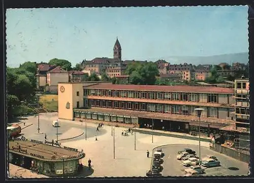 AK Kassel, Blick auf den Hauptbahnhof aus der Vogelschau