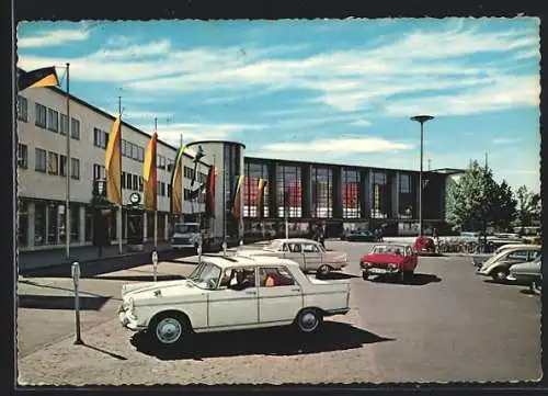 AK Heidelberg, Hauptbahnhof mit Parkplatz