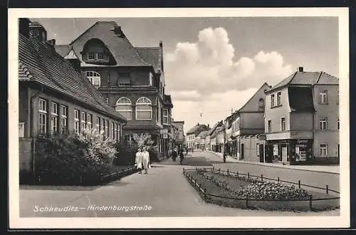 AK Schkeuditz, Blick in die Strasse