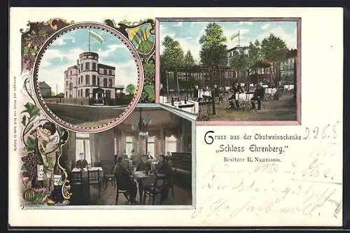 AK Böhlitz-Ehrenberg, Gasthaus Obstweinschenke Schloss Ehrenberg