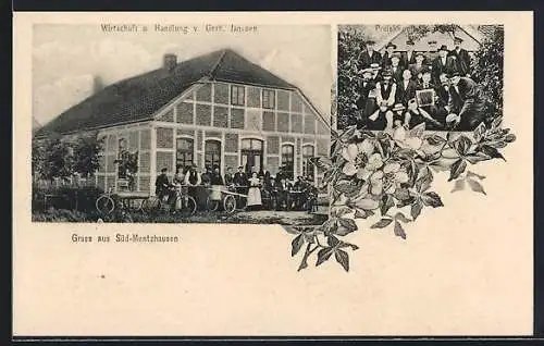 AK Süd-Mentzhausen, Wirtschaft u. Handlung Gerh. Jansen, Preiskegelmeisterschaften