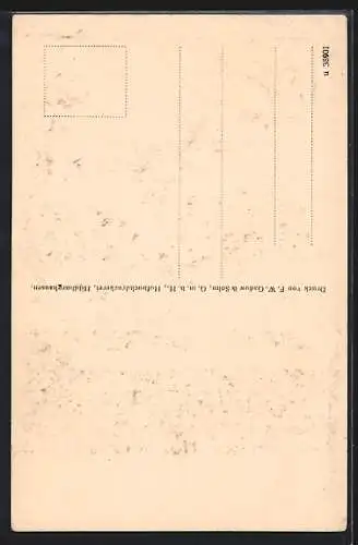 Künstler-AK Hildburghausen, Festpostkarte zum 600 jähr. Stadtjubiläum 1924, Wappen