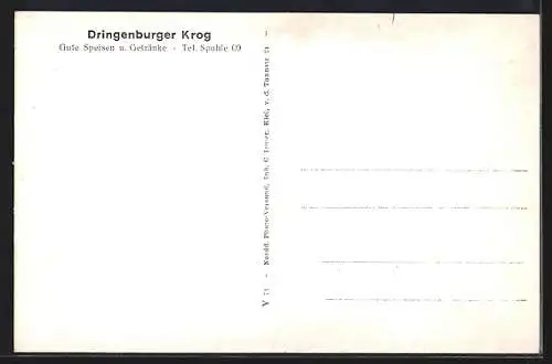 AK Dringenburg, Gasthaus Dringenburger Krog v. J. Eilers, Pferdegespanne im Festzug