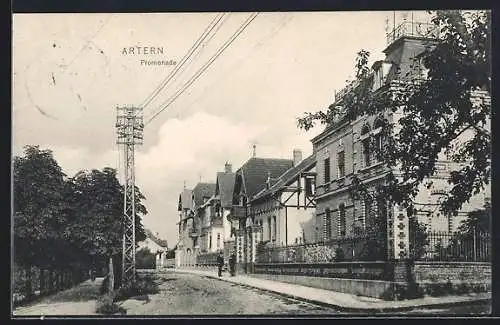 AK Artern, Villen an der Promenade