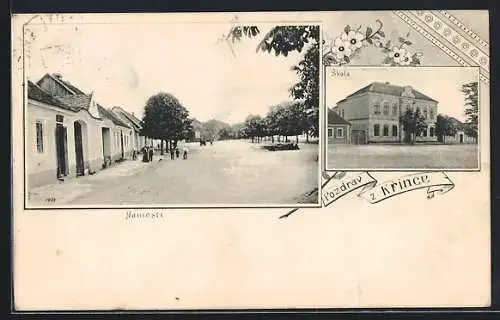 AK Krinec, Skola, Namestí