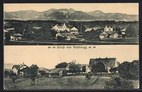 AK Schönegg / Dietramszell, Ortsansichten